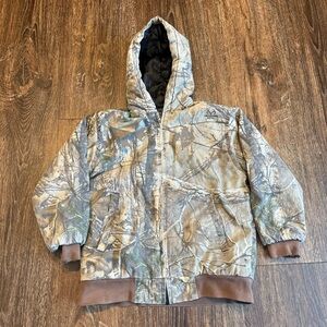 Camouflage Outdoor Hunting Ranger Brand Jacket Size Youth M Lined With Hood